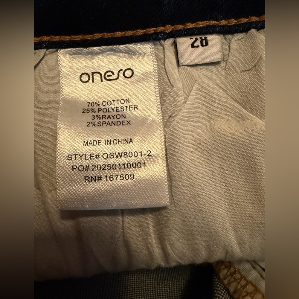 ONESO-Women's NWOT Dark Blue Wide Leg Jeans Size 28 - Picture 8 of 9